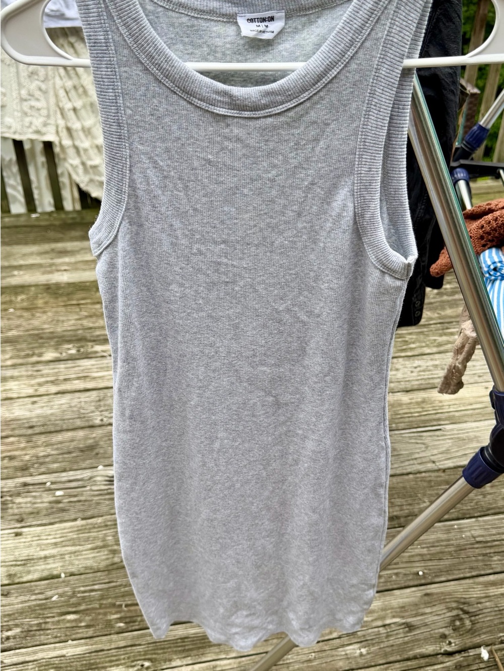 Cotton On Light Grey Ribbed Tank Top